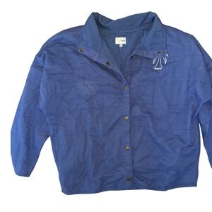 AMUSE SOCIETY SEA BREEZE blue QUILTED JACKET. NWOT LARGE/XL.  Cotton
